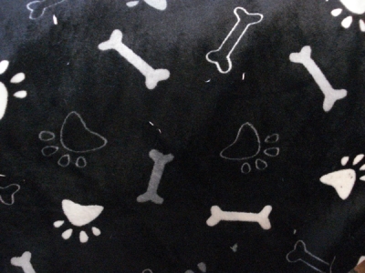 Wellnessdecke de luxe Pfote schwarz 50x40 cm